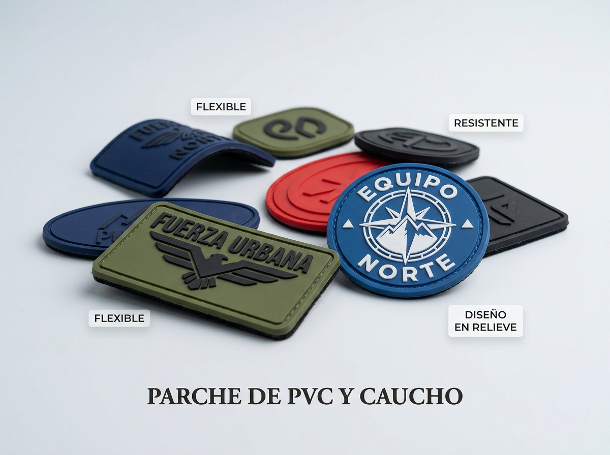 Parches de PVC y goma personalizados